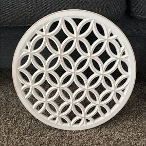 White Circular Decorative Wall Art